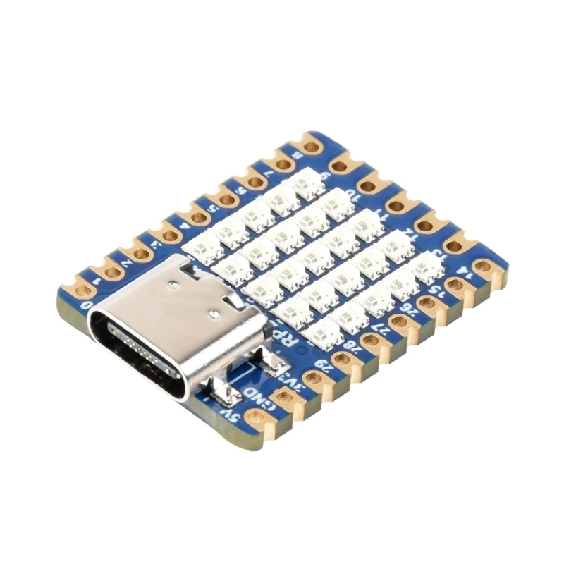 

Плата микроконтроллера E9LB RP2040 Matrix Raspberry Pi, оснащенная RGB-светодиодом 5x5 для расширенной функциональности чипа