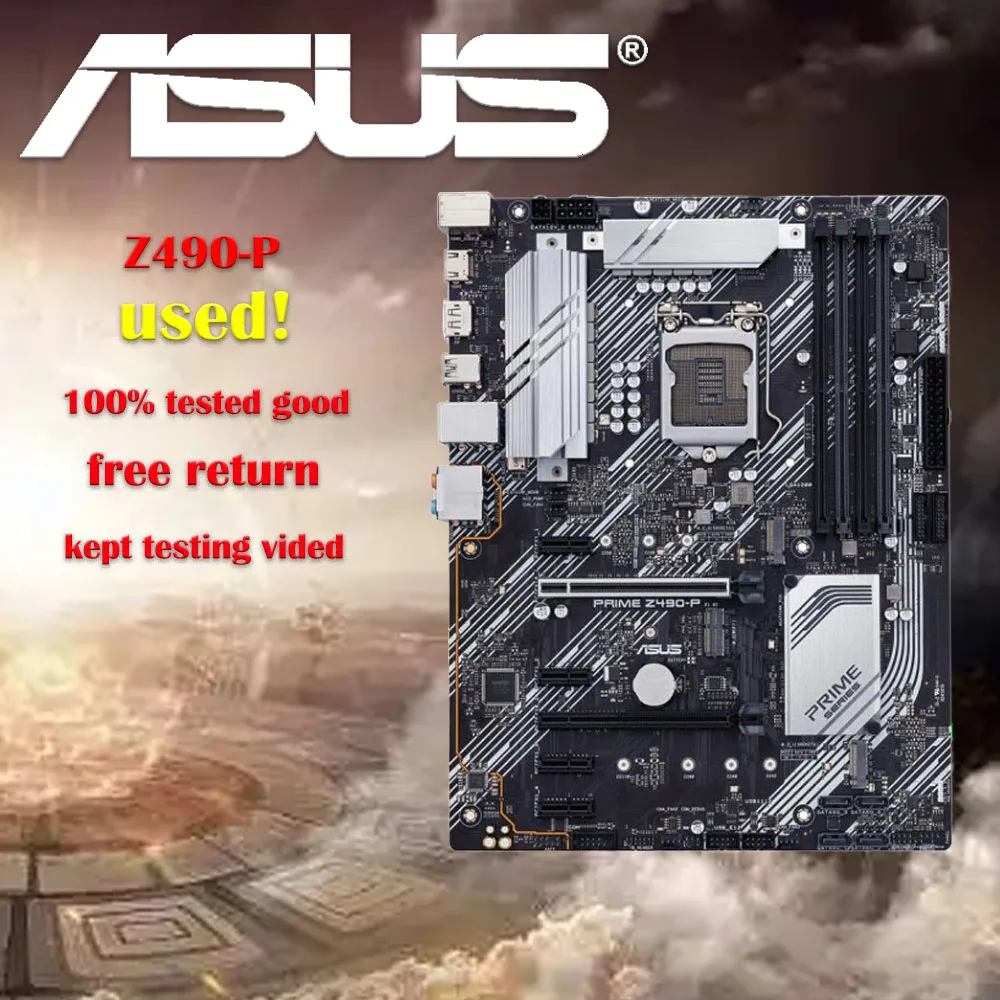 

ASUS Z490-P LGA 1200 (для Intel®Материнская плата 10-го поколения ATX (Dual M.2, DDR4 4600, 1 ГБ Ethernet, USB 3,2 Gen 2 USB Type-A)