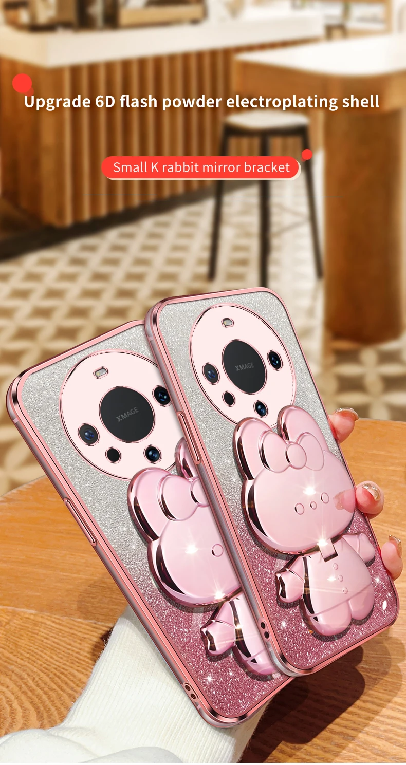 Coque de protection souple avec miroir de maquillage et paillettes pour Huawei Nova 10 Pro, 8, 11, 7, SE, 5 Pro, 3, 4, 5, 6, Nova9se_voghion.com