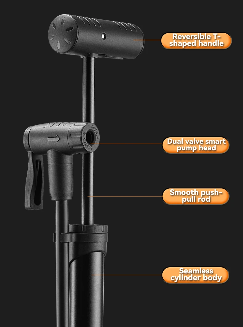 Bicycle Pump 120PSI Portable Air Pump Presta Schrader Ultralight Hand Pump With