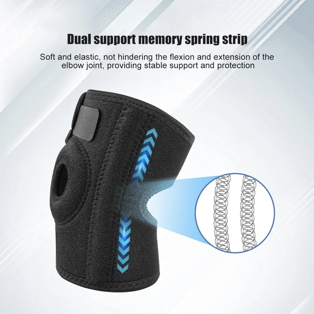 Elbow Brace 1Pcs Adjustable with Dual Stabilizers Breathable Training Wrap Arm Band Reversible