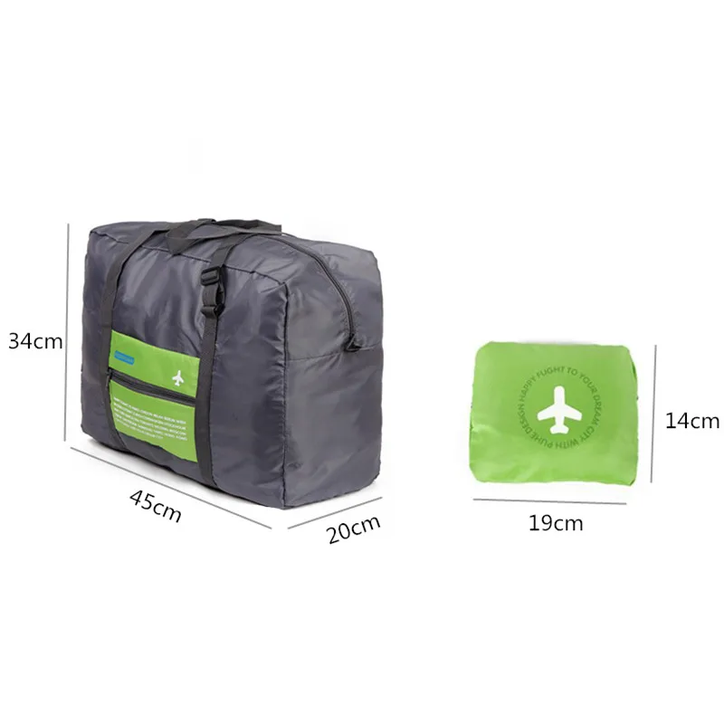 High Capacity Travel Bag Women Folding Duffle Weekend Bag Nylon Travel Organizer Clothing Packing Cubes Hand Luggage Storage