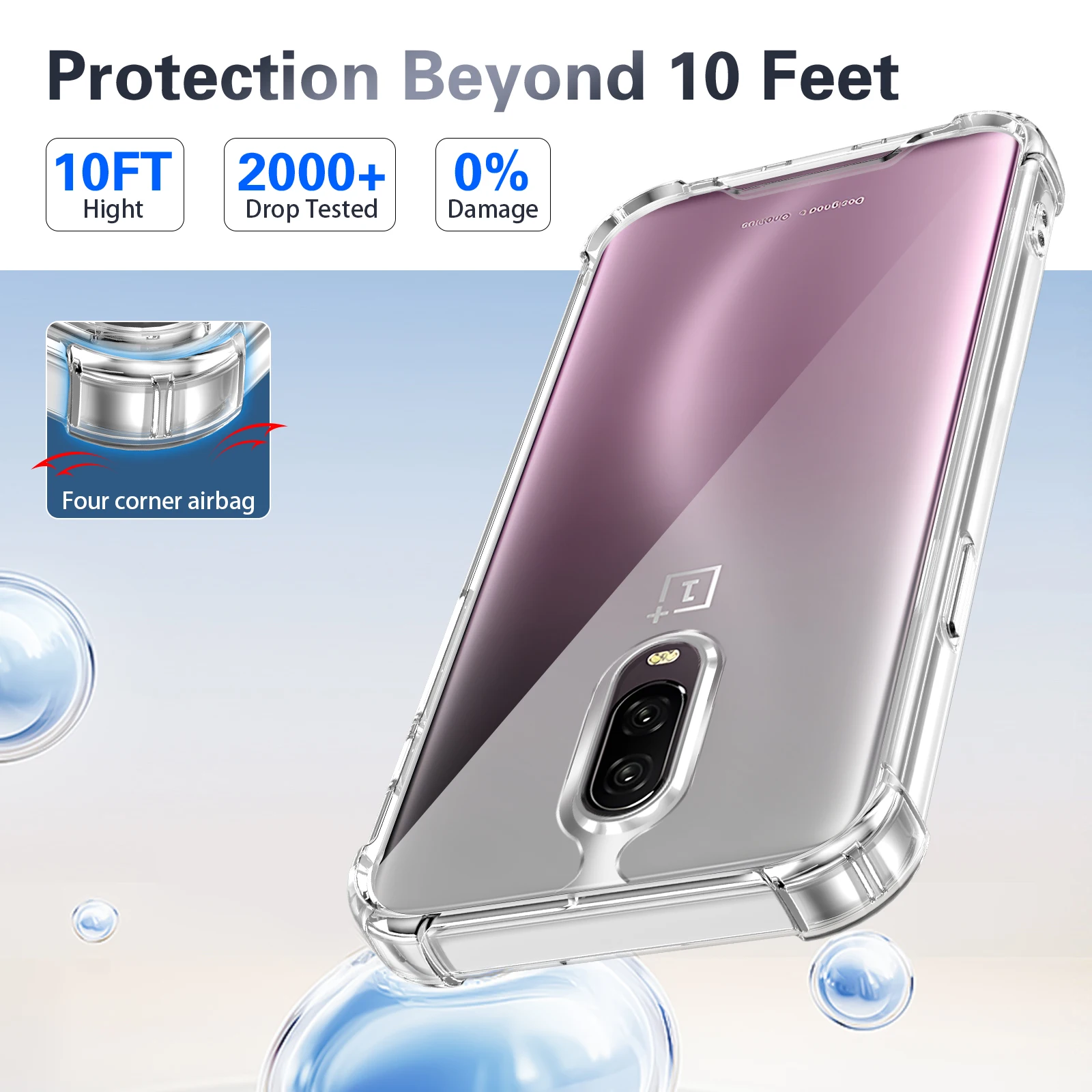 Sleek Silicone Bumper Airbag Clear Shockproof Phone Case