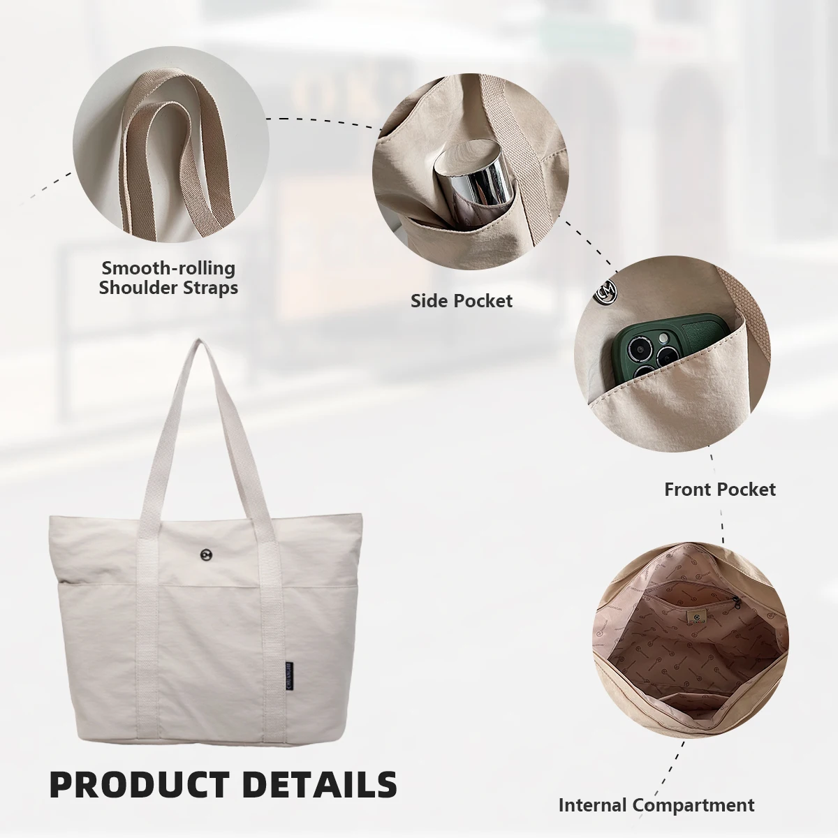 Large-Capacity Tote Bag for Junior High School Students, Canvas Tutoring Bag for High School Students to Carry Books, Tutoring Bag for Girls