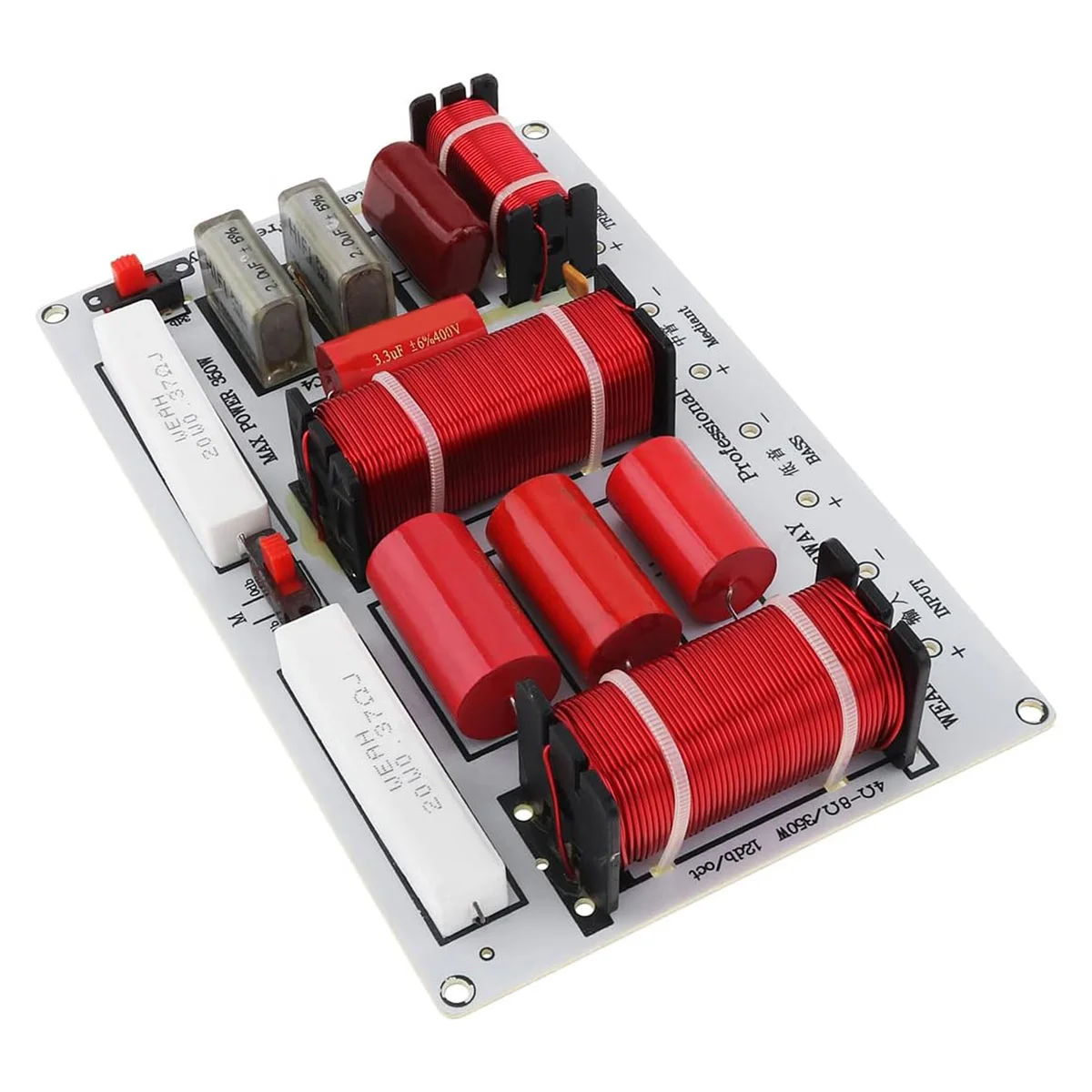 3 Altoparlanti Crossover, 350W 3 Vie 3 Altoparlanti Hifi Home Altoparlanti Audio Divisore Di Frequenza Filtri Crossover