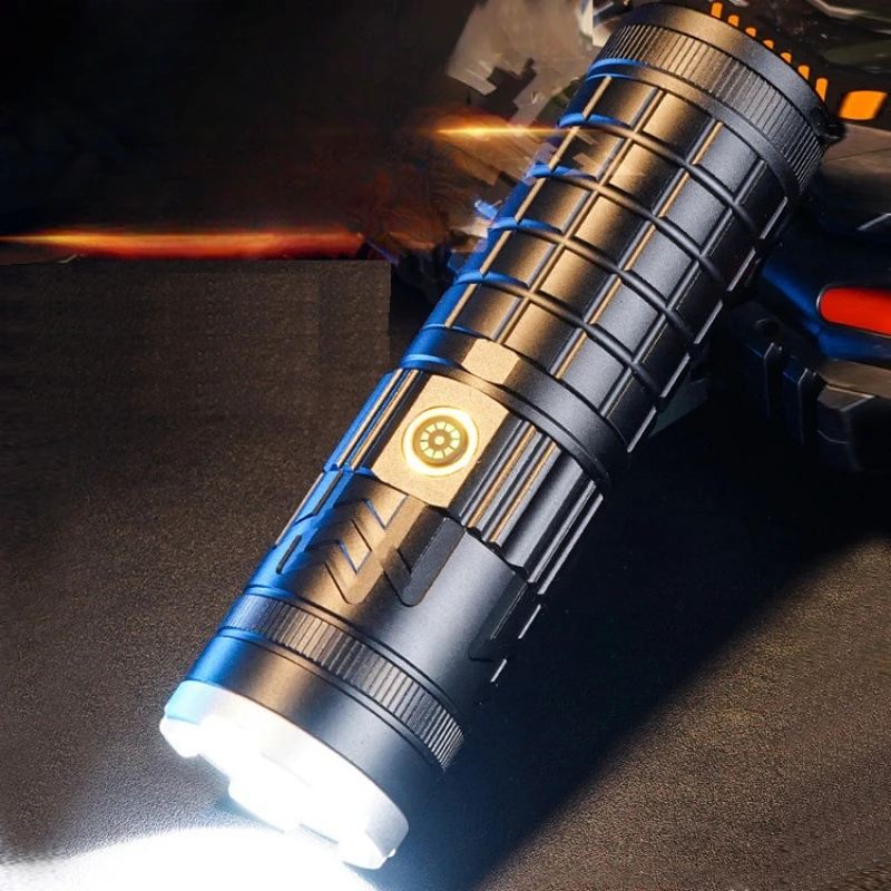 

LED White Laser Flashlight with Concentrated Light Long-distance Shooting Rechargeable Outdoor Multi Range Adjustment Waterproof