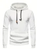Waffle Pattern Hoodie, Cool Hoodies For Men, Men's Casual Solid Pullover Hooded Sweatshirt Streetwear For Winter Fall, As Gifts 3