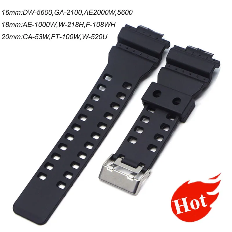 Trendy Silicone 18 mm Wristwatch Band HA9035B-1_K0022626