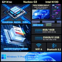 GMKtec G3 Mini PC Intel Alder Lake N100 Windows 11 Pro Mini PC 8/16GB DDR4 256/512GB PCIe M.2 SSD WiFi 6 BT5.2 Desktop Computer 2