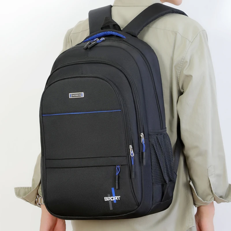 High quality student backpack, large capacity travel bag, fashionable Oxford cloth bag, trendy computer bag, washable backpack