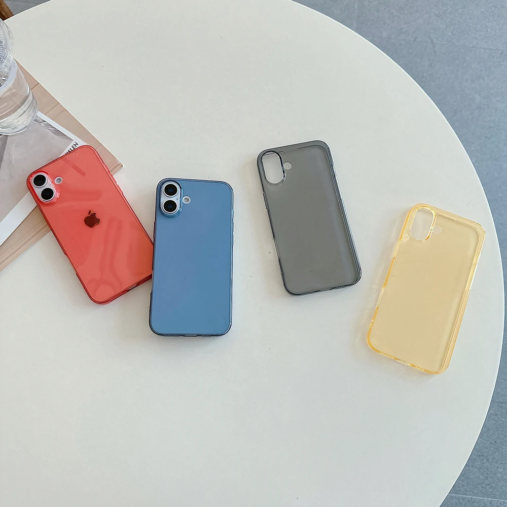 Luxury Transparent Colorful Soft TPU Case - Ultra Thin Candy Color Clear Shell