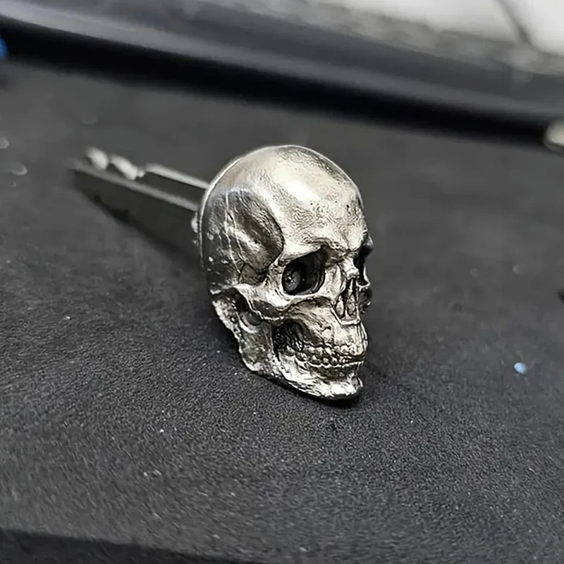 Demon Skull Key Pendant Metal Skull Key Cover Universal Modified Key Decoration,Witchy Car Accessories, Key Cover For Motorcycle 4