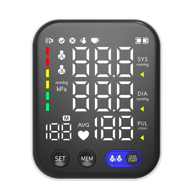 Medical Blood Pressure Monitor High Accurate Arm Cuff Tonometer Digital Sphygmomanometer Electronic Bp Monitors 5