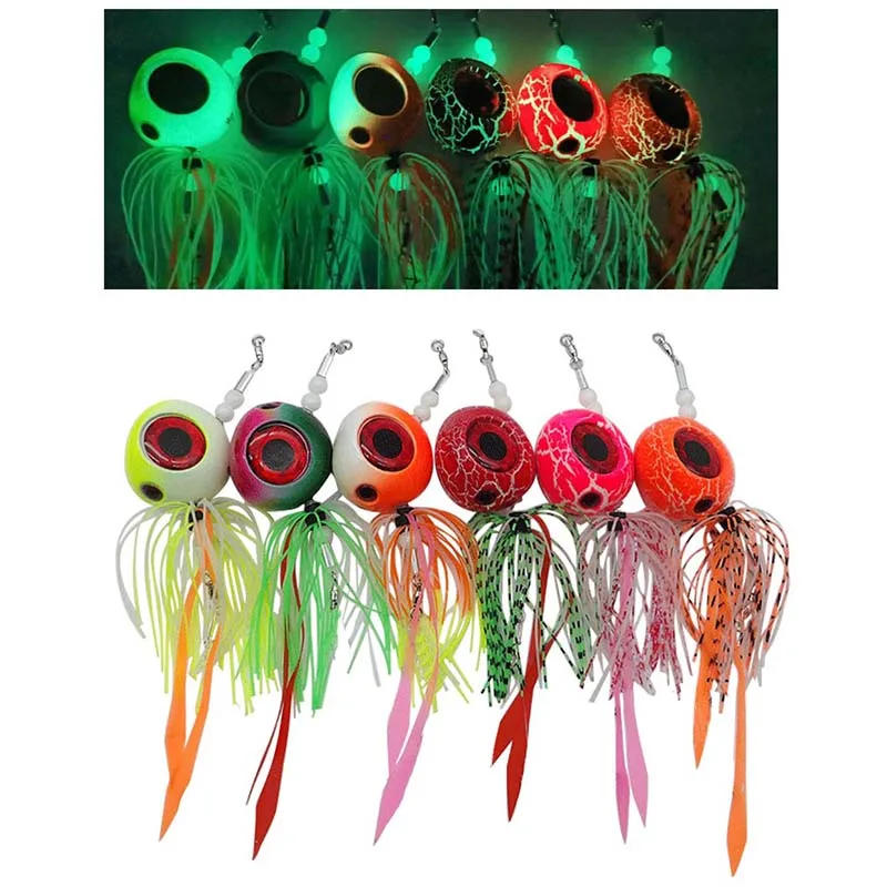 Kabura Jigging Glow Bait  Rubber Skirt Snapper  60g 80g 100g 120g 150g 200g 250g 300g 400g  Sea Fishing  Accessories