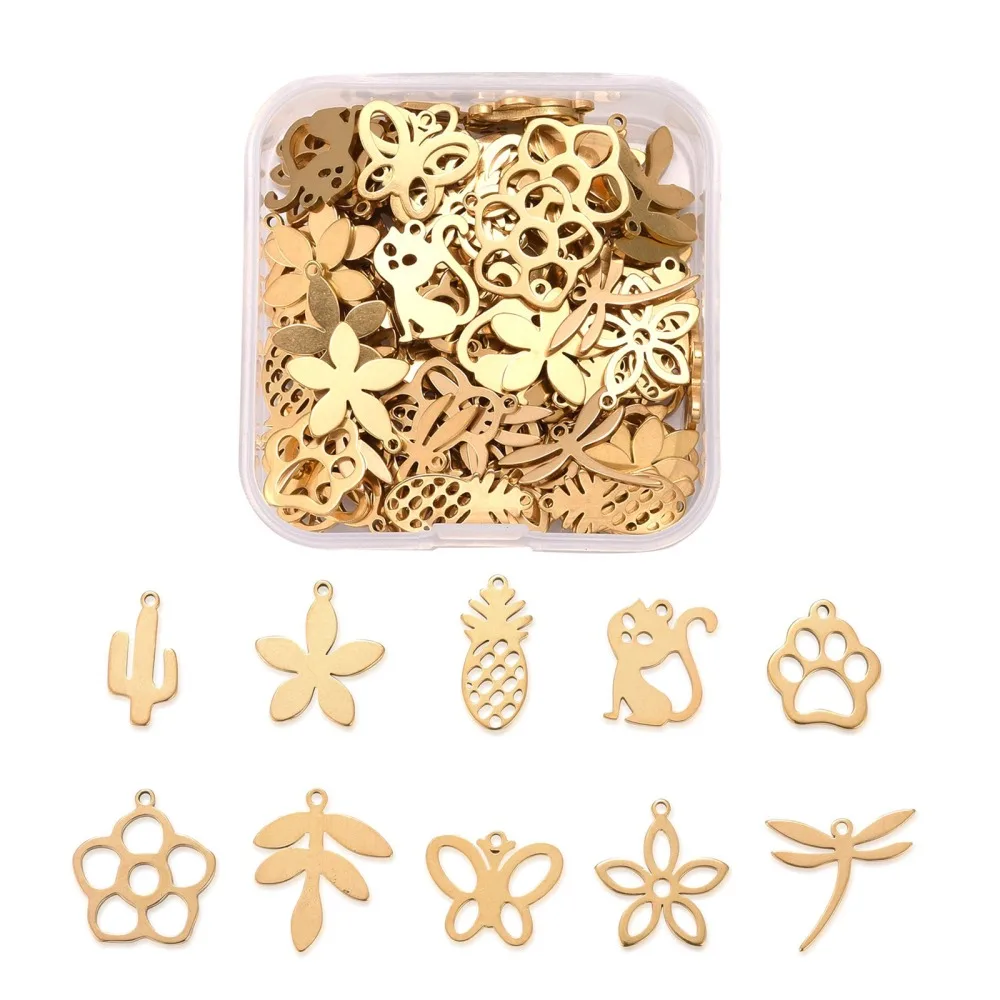 304 Stainless Steel Bracelet Earring Decor Stainless Steel Charms