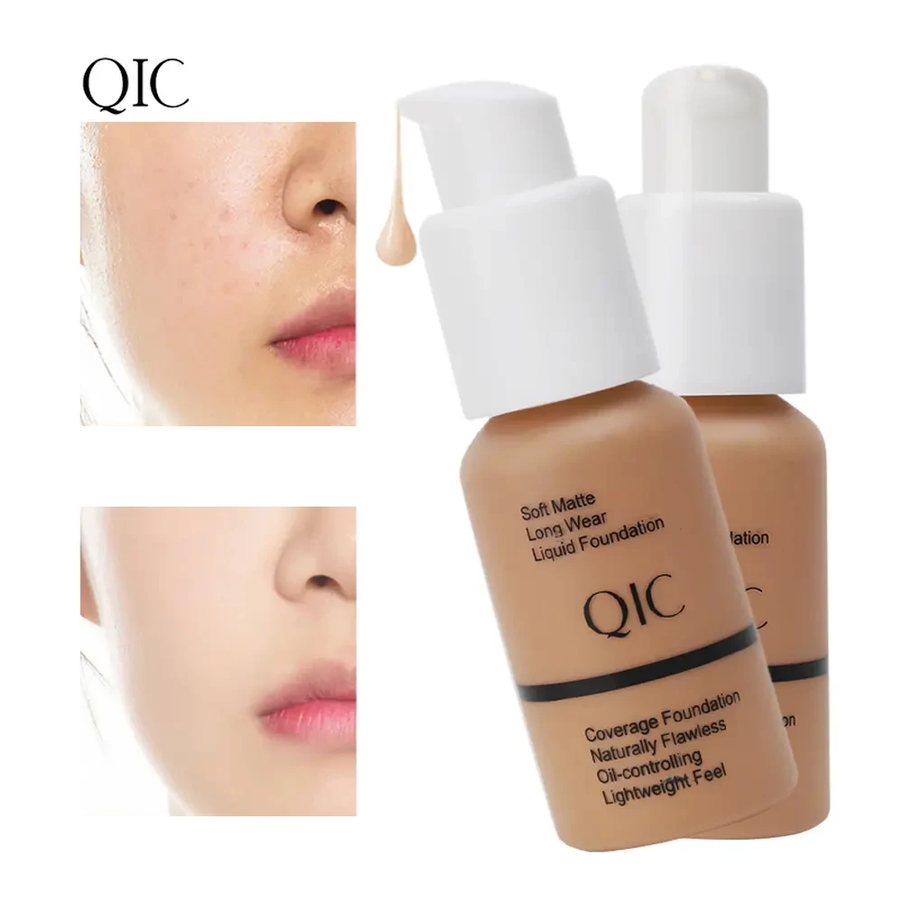 Liquid Foundation Concealer Face Naturally Flawless Matte Oil-Control Waterproof Long Lasting Foundation 30ml 5 Colors Optional 4