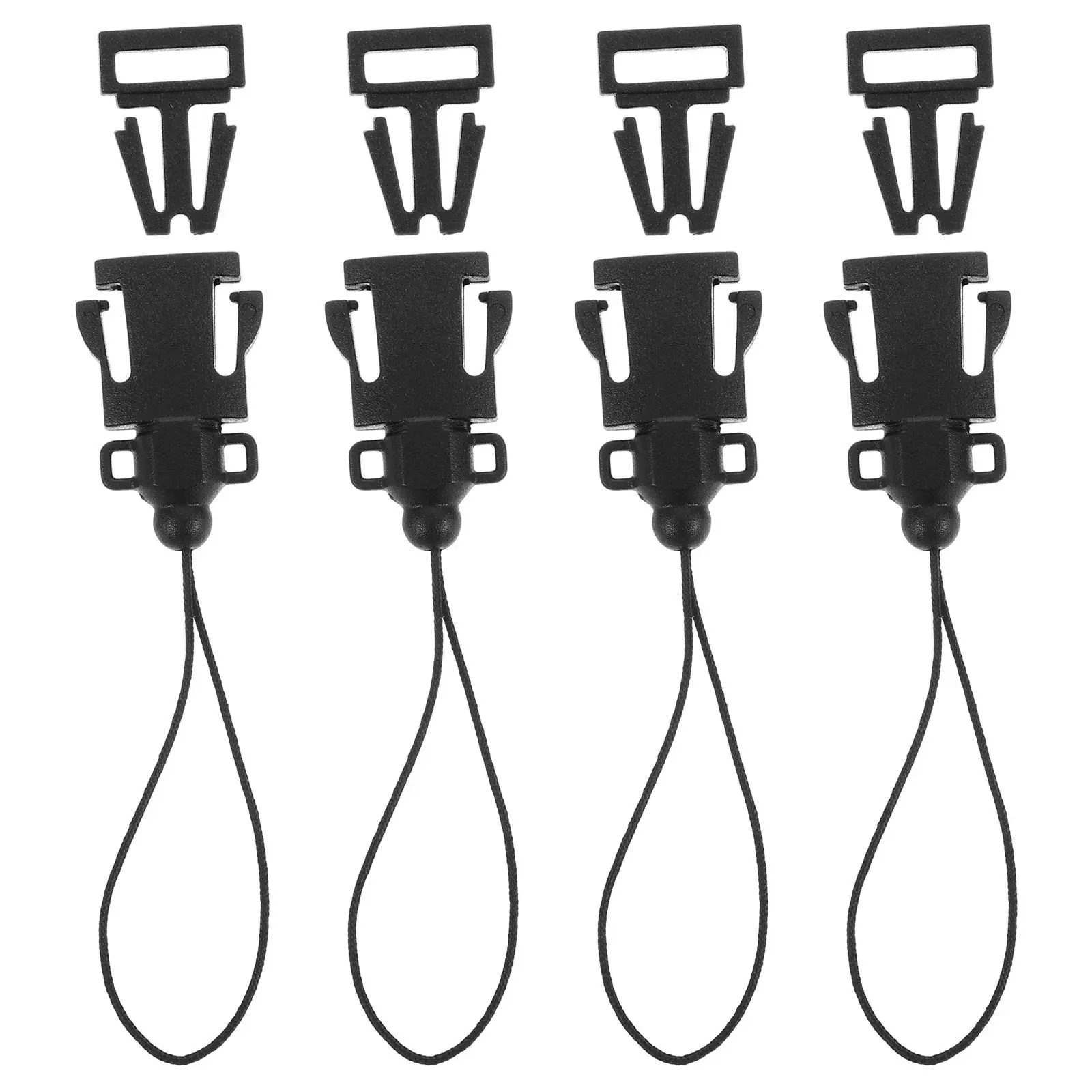 4Pcs 카메라 스트랩 변환 링 Dslr 미러리스 카메라용 짧은 퀵 릴리스 버클 블랙 퀵 분리 카메라 스트랩