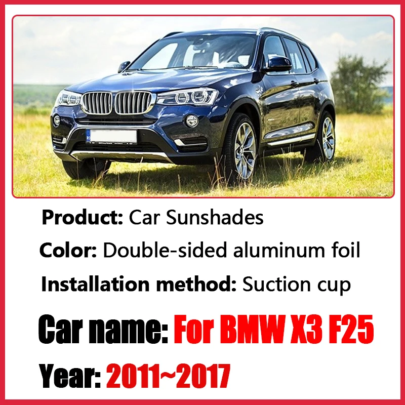 Side Window Visor For BMW X3 F25 2011-2013 Cars Sunshades Anti-UV Privacy Blocks Sunscreen Windows Auto Accessories