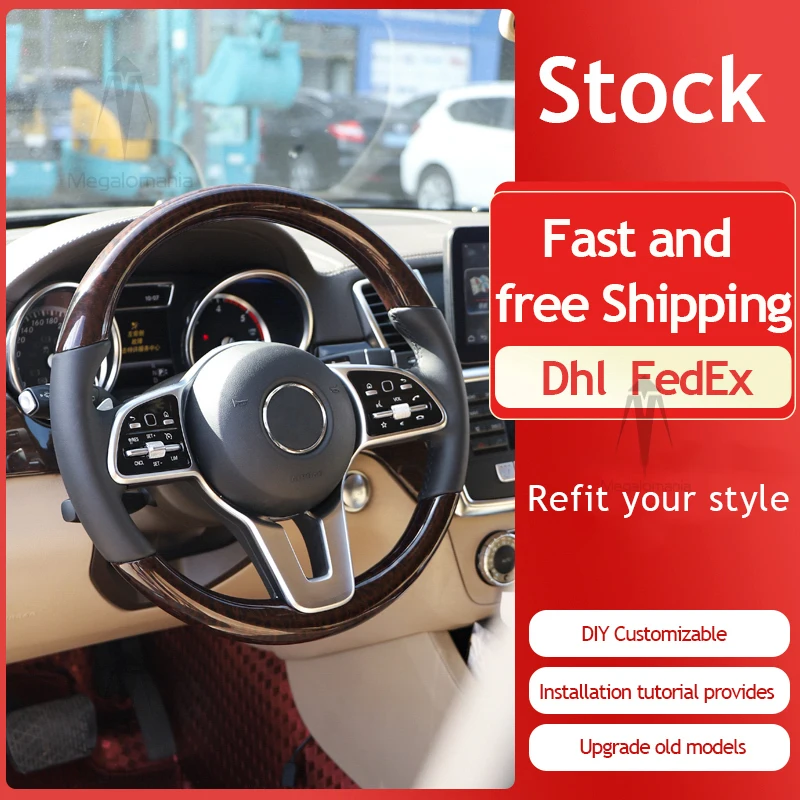 

Maybach Wood Steering Wheel For S300 S320 S500 G500 G55 G350 W222 W213 W221 W205 W204 E200 E320 Complete steering wheel