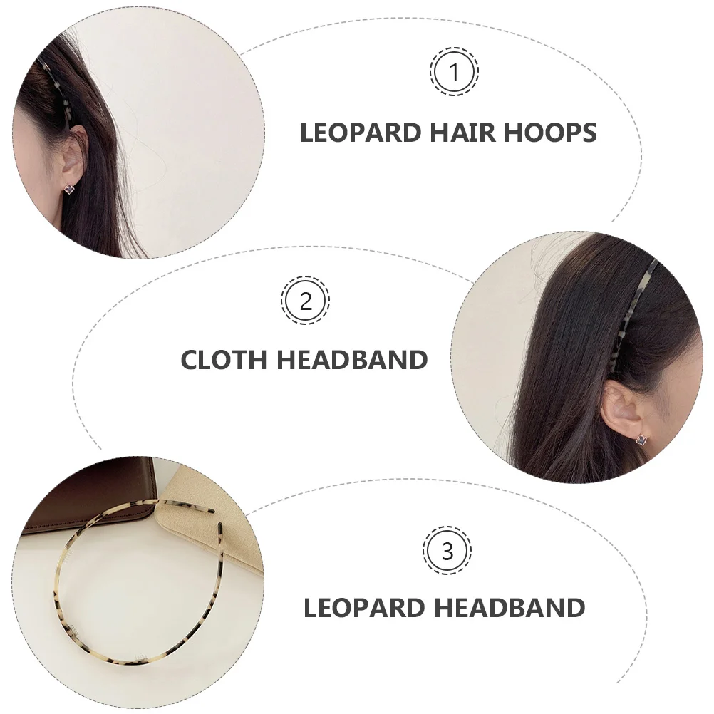 Tortoise Headbands Tortoiseshell Headband with Non- Leopard Celluloid Hairband Hair Accessories for 6