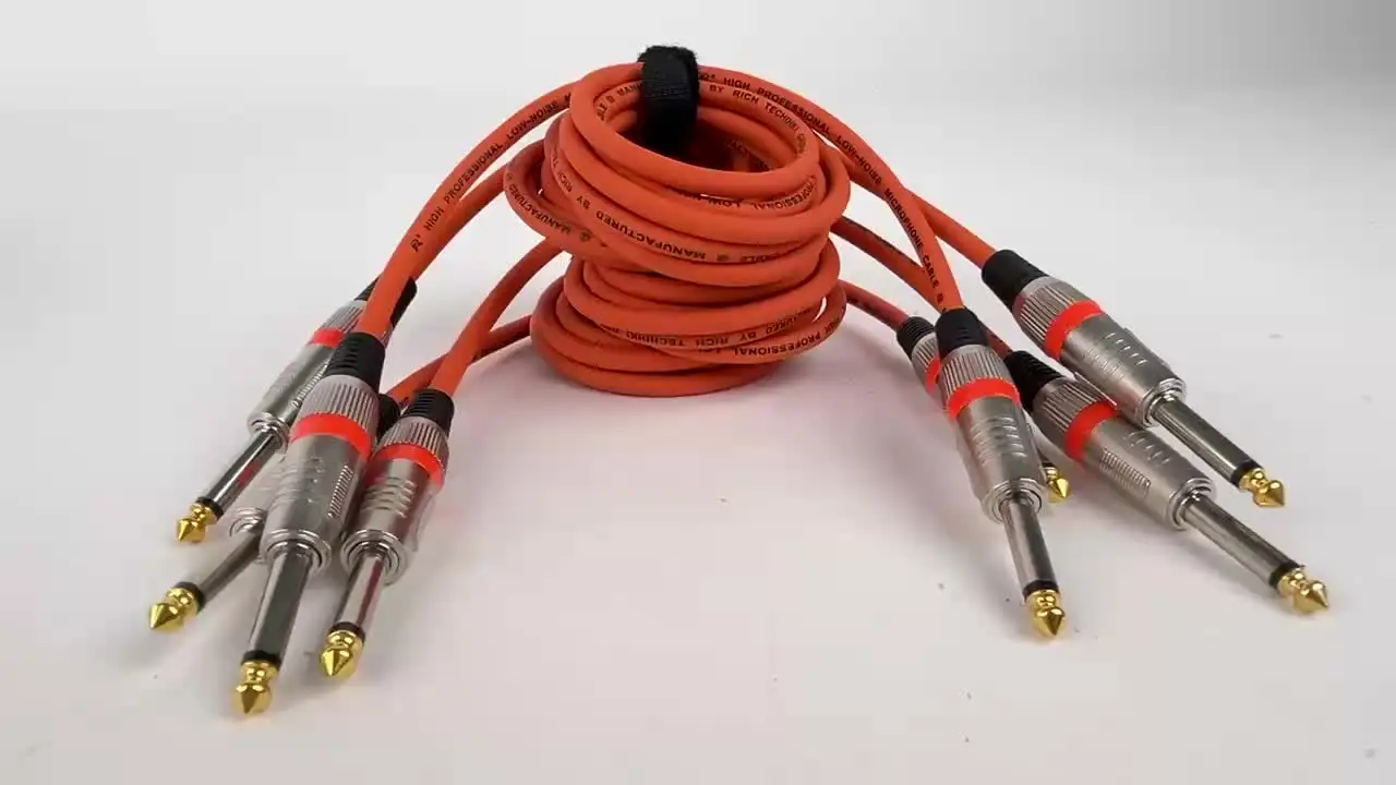 Tisino Câble Audio Jack 6,35 Mm Vers 2 X 6.35mm TS Mono Y Splitter Insérer Audio Câble Pour Haut-parleurs, Amplificateurs, Table De Mixage, Cinéma