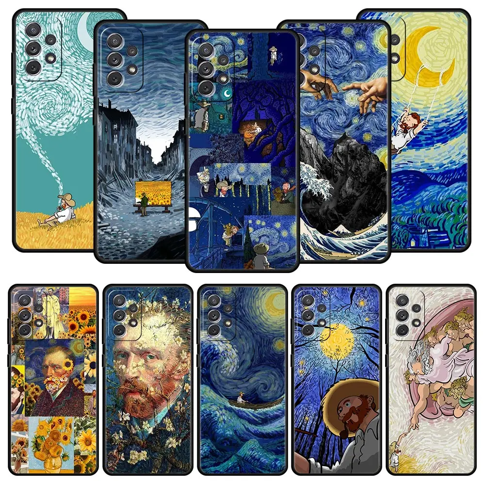 

Чехол для телефона Samsung A51, A71, A41, A31, A21S, A11, A03S, A12, A32, A52, A22, A13, A23, A33, A53, A73, искусство, эстетика Ван Гога, Звездный