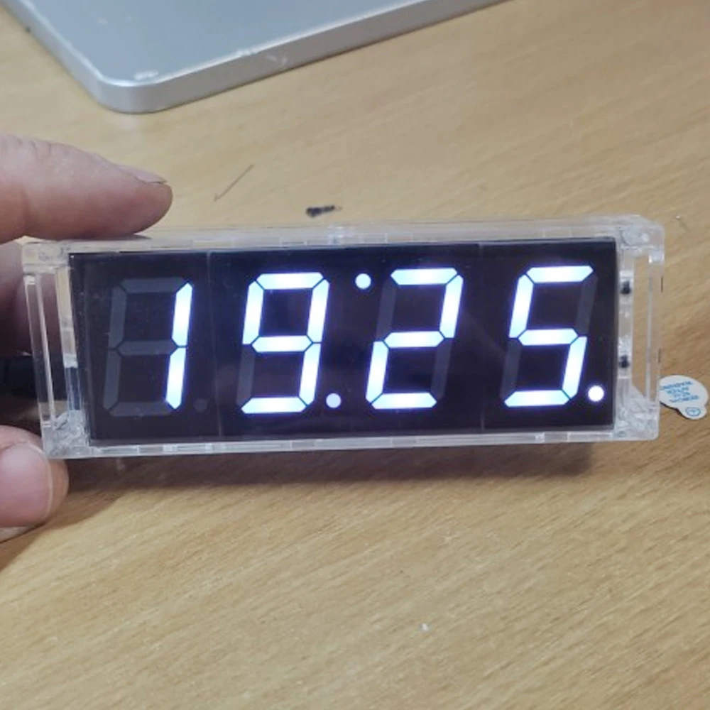 Sveglia digitale in legno, orologio digitale LCD con data, temperatura