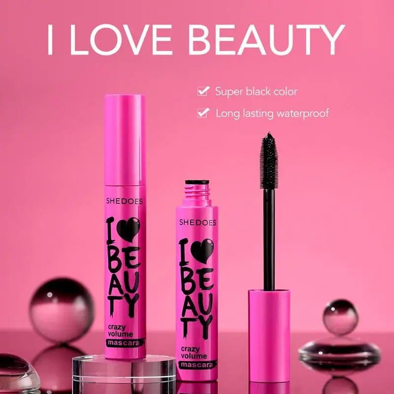 

2023 Black Mascara Lengthens Eyelashes Extra Volume Waterproof Natural Lashes Female Makeup Makeup Cosmetics