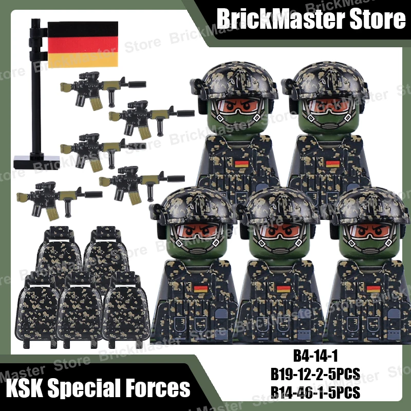Elite Special Forces Building Blocks Set - Army Soldier with Tactical Gear and Accessories