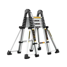  Aluminum Alloy Thickened Telescopic Ladder Multifunctional Trestle Ladder Household Folding Ladder 