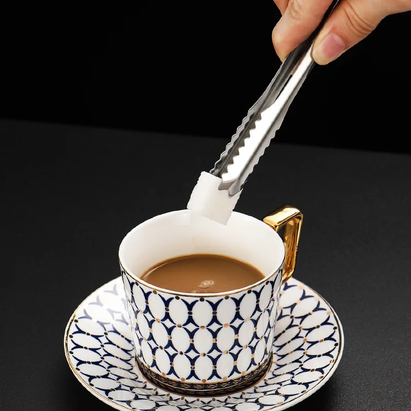 Stainless Steel Mini Sugar Ice Cube Clip Salad Barbecue Tongs Portable Food Tweezer Kitchen Utensils food tongs