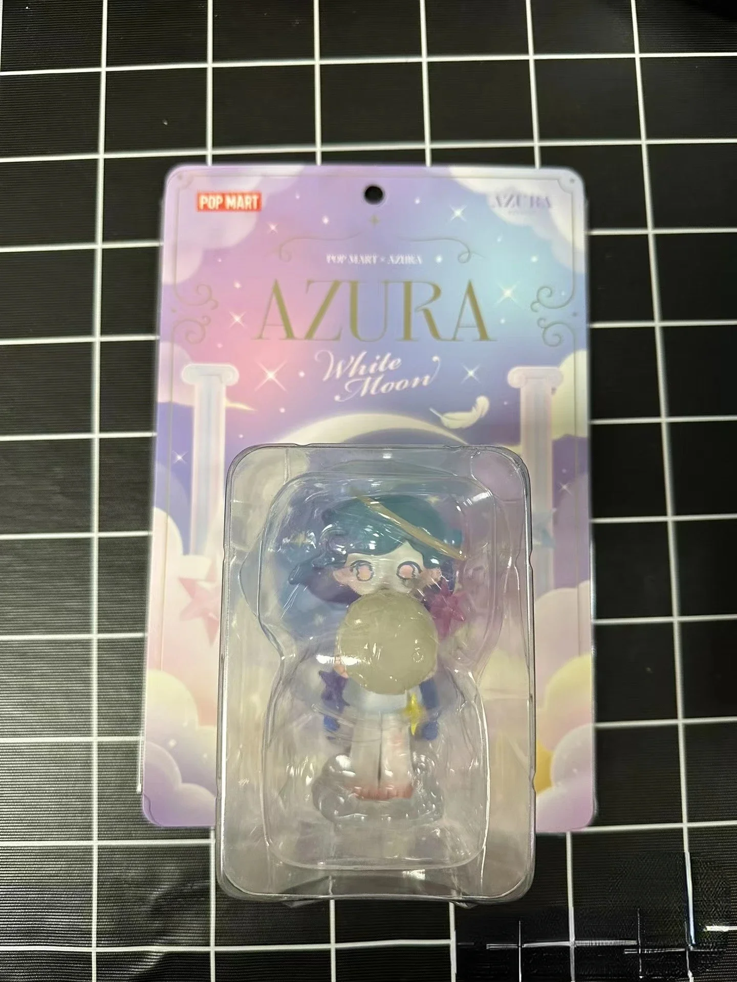 POP MART Azura White Moon Elevator Kawaii Doll Toy Caixas