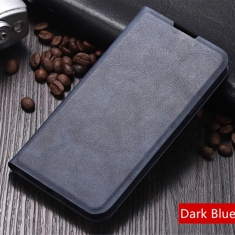 Leather Flip Wallet Case with Kickstand and Card Slots - Protective Magnetic Cover
