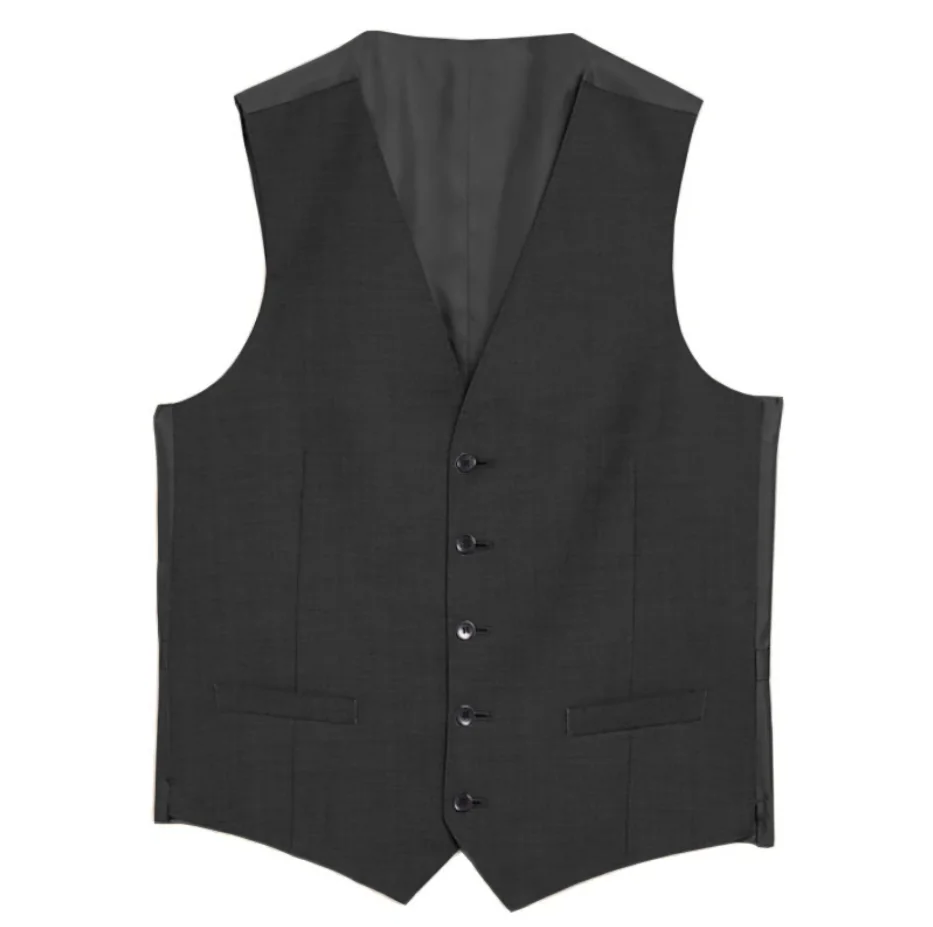 Men's Vest Elegant Gentleman Vintage Style Single Breasted V Neck Sleeveless For Wedding Business Casual 2023 Fashion Suits