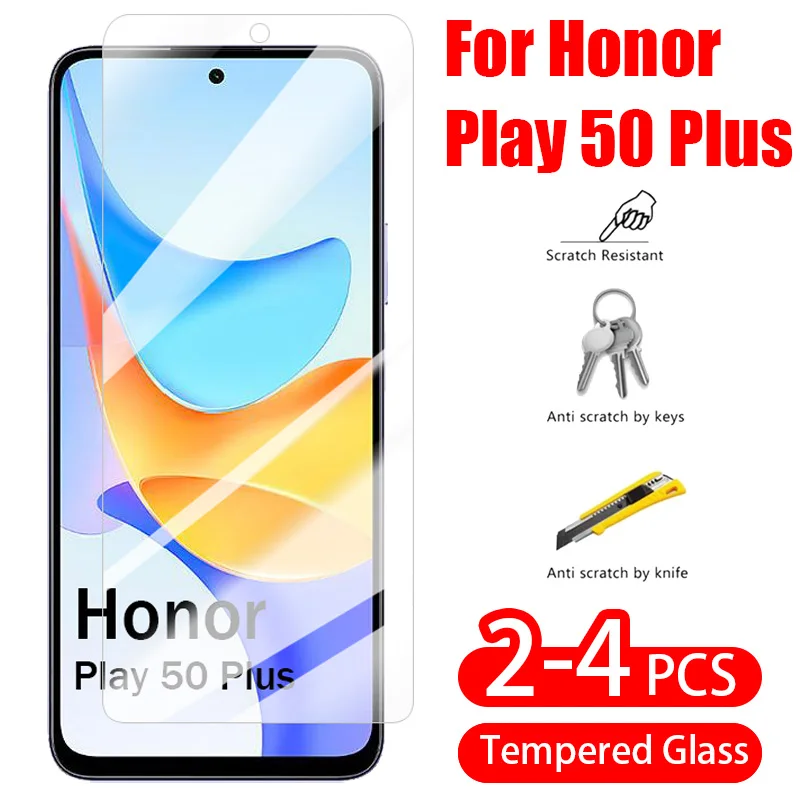 

Защитная пленка для экрана Honor Play 50 + Plus 9H, закаленное стекло, защитная пленка с полным покрытием, прозрачная пленка из HD-стекла для HONOR Play 50 +