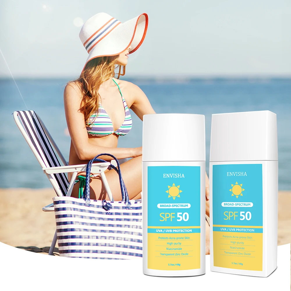 ENVISHA Beauty Health Body Sunscreen Cream Skin Care Protector Facial Spf Isolation Lotion Cream Moisturizer Whitening Anti-UV