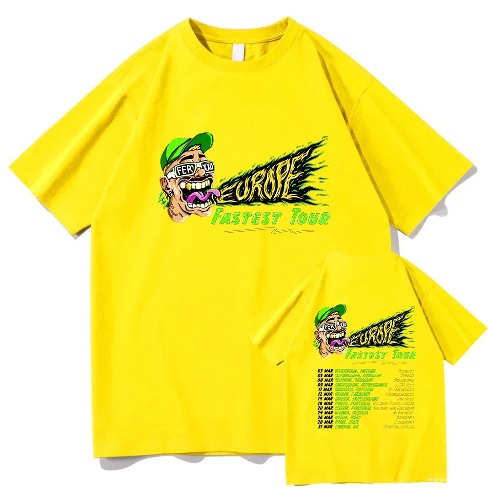 Feid Ferxxo Tour 2025 T-shirts Rapper Tshirts Short Sleeve Hiphop TShirts Unisex Y2K Tshirt High Quality Cotton Women Men Tops 5