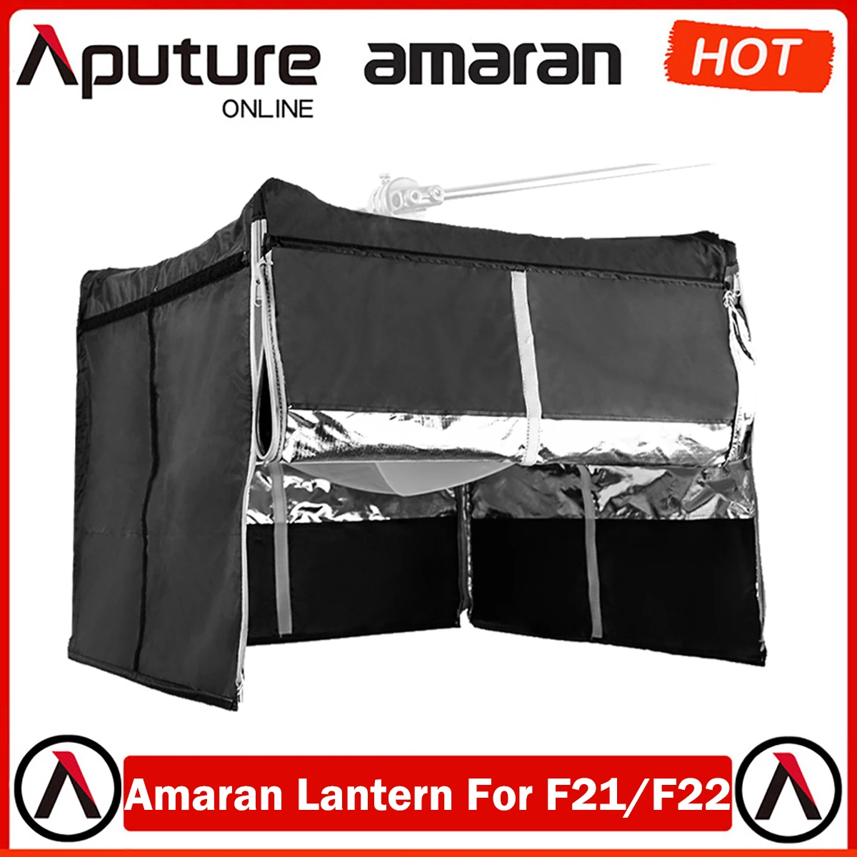 

Aputure Amaran Lantern For F21/F22, Softbox with Grid for Amaran F21X/F21C F22X/F22C RGBWWW LED Mat