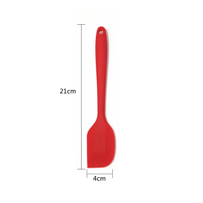 1pc 21cm Kitchen Silicone Cream Butter Cake Spatula Batter Scraper Brush Butter Mixer Cake Brushes Baking Tool Kitchenware images - 6