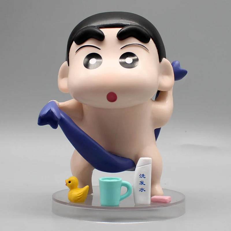 

Crayon Shin-Chan Bath Anime Figure 13cm Q Version Gk Figurine Nohara Shinnosuke Kawaii Model Desktop Decoration Birthday Gifts