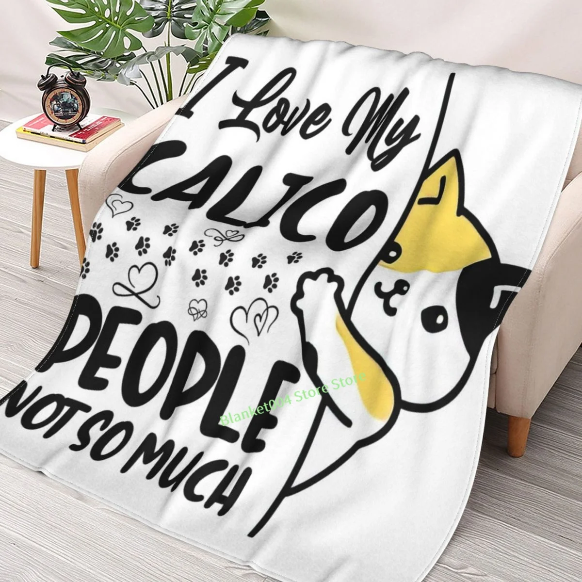 

Calico, I Love My Calico. People, Not So Much, Calico Cat Throw Blanket 3D printed sofa bedroom decorative blanket children