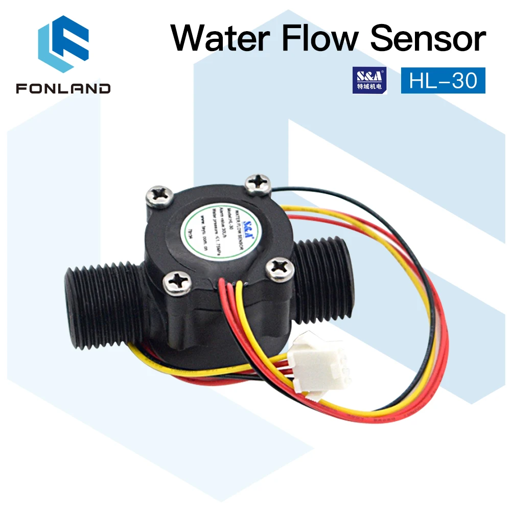 FONLAND Water Flow Switch Sensor HL 30 for S&A Chiller for CO2 Laser