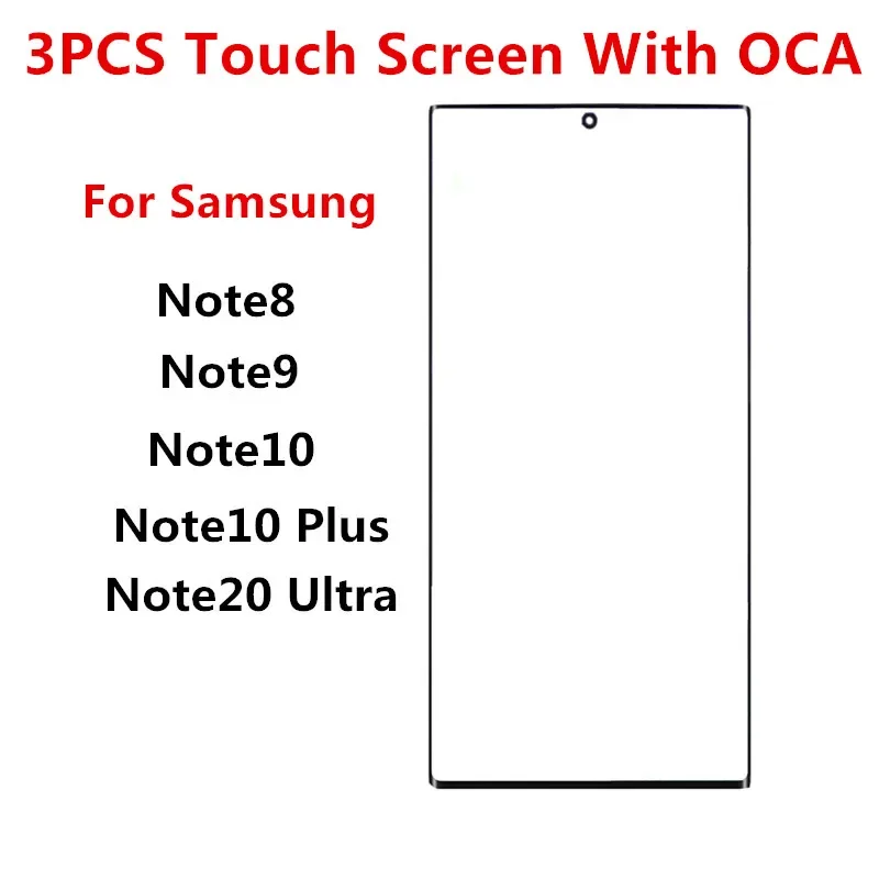 

3 шт., передняя сенсорная панель для Samsung Galaxy 20 Ultra Note 10 Plus 9 8