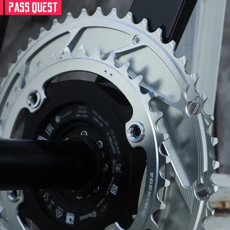 107BCD Double Chainring 2X Sprocket For SRAM FORCE Quarq Power Meter AXS 12S Road/Gravel Bike 46-33 48-35 50-37 52-39 bicycle sprocket gear bicycle parts bike sprocket