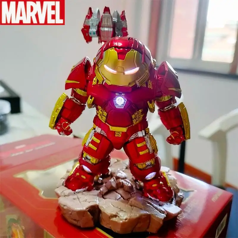 In Magazzino Originale Genuine Beast Kingdom Iron Man Marvel Avengers Mea-028 Hulkbuster Versione Q Modello Luminoso Mobile
