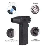 Mini Air Blower Turbo Jet Fan Wind Electric Blower Multifunctional Blowing Dust Dryer With Extra Nozzle Stepless Speed Regulatio 2