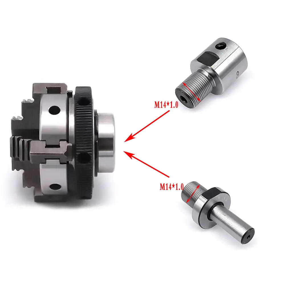Sanou 선반 척 3/4 턱 셀프 센터링 K01-50 K01-63 K02-50 K02-63 M14 * 1 스레드, 미니 DIY 목재 선반용 커넥팅 로드 포함