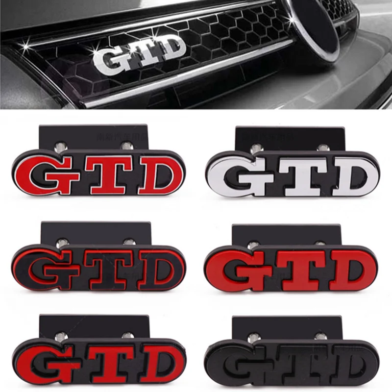 

Металлическая эмблема 3D для переднего гриля автомобиля GTD логотип эмблема значок для Volkswagen VW Golf 3 4 5 6 7 7 MK4 MK5 MK6 MK7 наклейка на задний багажник аксессуары