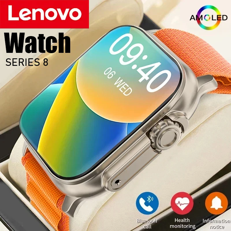 Смарт-часы Lenovo T900 Ultra 2 мужские, водонепроницаемые, экран 2,3 дюйма