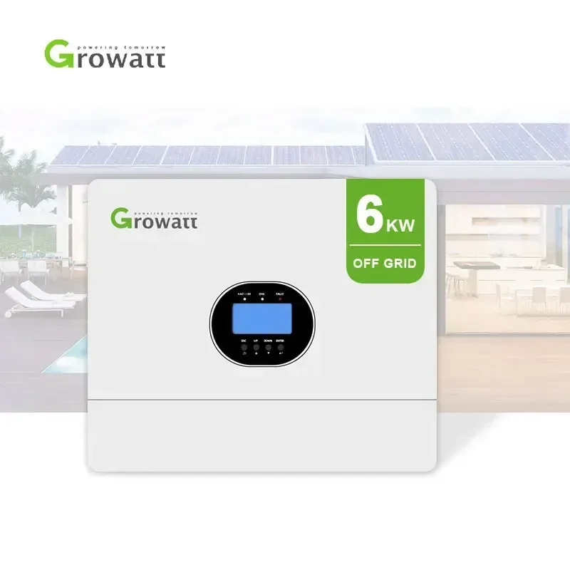 Versione Euro Prezzo Economico Monofase Growatt Spf 6000Es Plus 6Kw Off Grid Solar Inverter Controlador Carga Solar Mppt